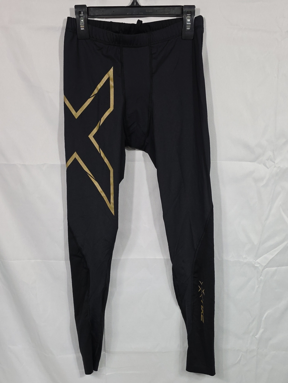 2XU Mens Elite MCS Black w/ Gold Logo Accent Compression Tights Size Small (M13)